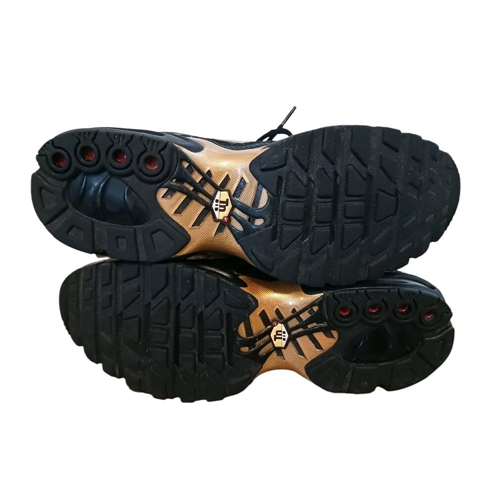 Nike Air Max TN 852630-022 Black & Metallic Gold Men’s Size 9 Running Shoes - Picture 6 of 7